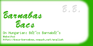 barnabas bacs business card